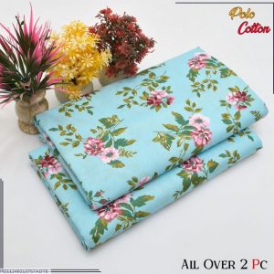 2 pcs women's unstitched printed suit