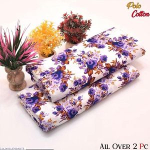 2 pcs women's unstitched printed suit