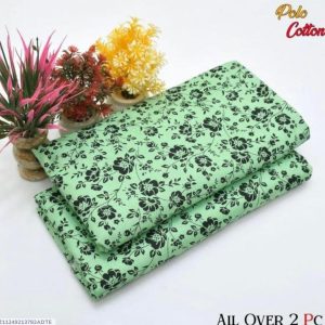2 pcs women's unstitched printed suit