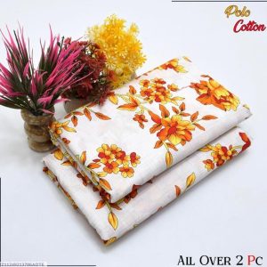 2 pcs women's unstitched printed suit