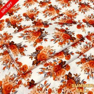 2 pcs women's unstitched printed suit