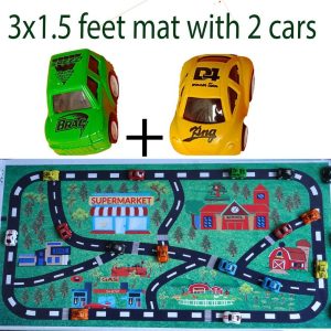kid's city road design playing mat