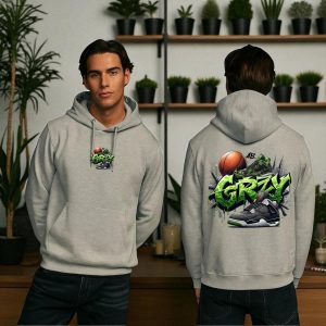 1 pc men's fleece printed hoodie