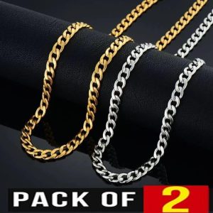 men's neck chain pack of 2