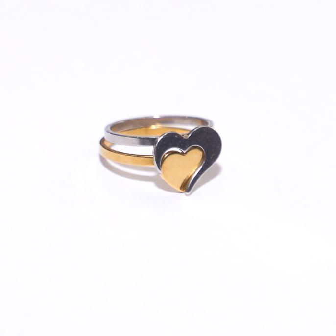 heart design couple's ring