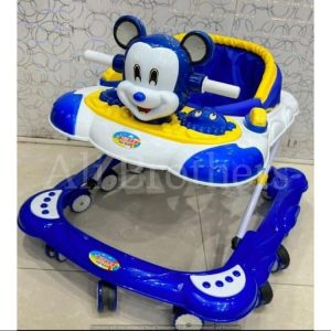 blue & purple printed baby walker 1 pcs for safe walking fun