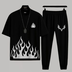 2 pcs men's micro plain track suit