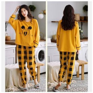 Home 2 Pcs Women's Stitched Cotton Jersey Printed Night Suit