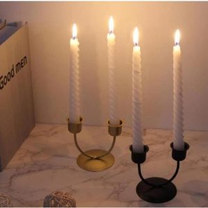 beautiful calligraphy candle stand 1 pc elegant metal centerpiece
