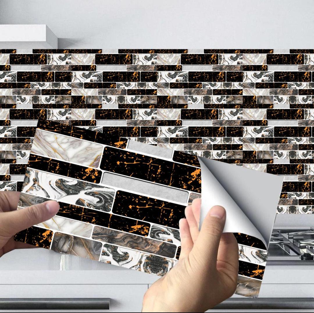 multicolor 50 pcs wall tile stickers modern abstract decor for easy home transformation