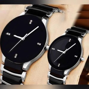 stylish unisex couple watches set of 2 with quartz movement