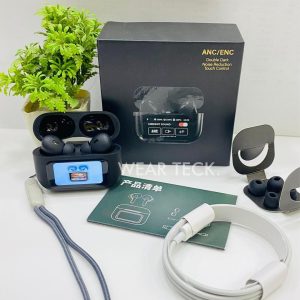 black airpods with long lasting battery & active noise cancellation 1 pcs