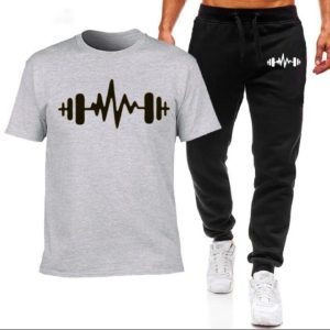 men's printed jersey track suit 2 pcs