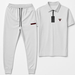 men's dri fit track suit 2 pcs silver texture set