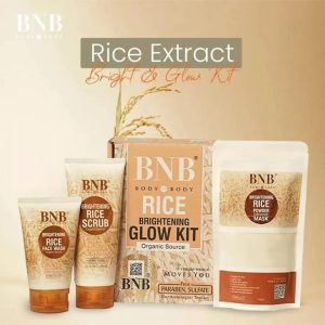 skin brightening rice facial kit whitening and exfoliating set