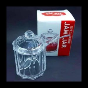 elegant white acrylic glass jar 250 ml capacity