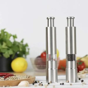 stainless steel salt and pepper grinder set 2 pcs