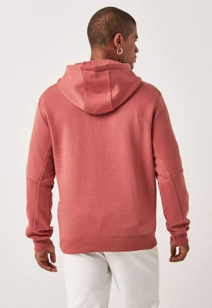 tea pink men's hoodie – stylish cotton embroidered (1 pc)