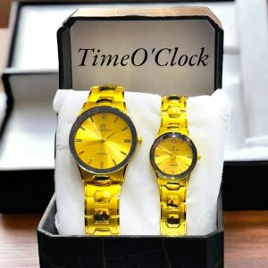 analogue chain strap couple watches