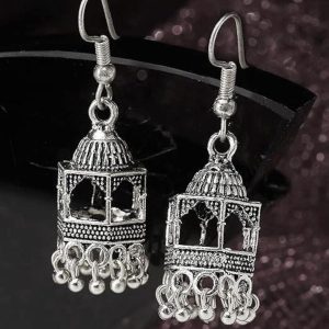 silver plated jhumka