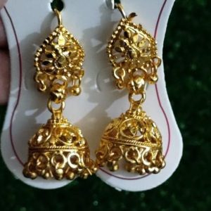 golden antique jhumka