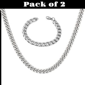 men's chain and bracelet set