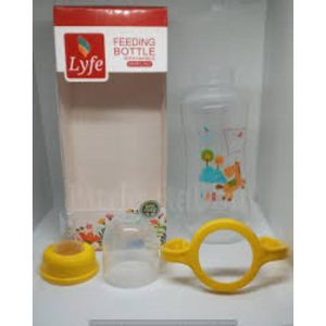 baby feeder 1 pc transparent & yellow design 270ml