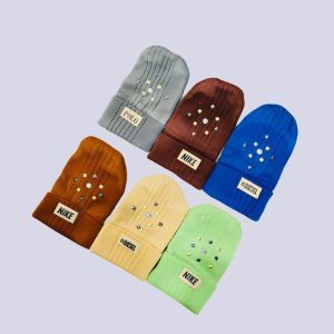 baby embroidered beanie, pack of 6