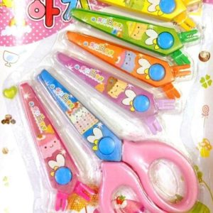 6 pcs multicolor safe scissors set safe for kids