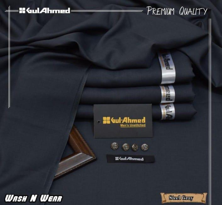 men’s unstitched wool plain suit