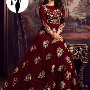 2 pcs women's stitched organza embroidered maxi and trouser