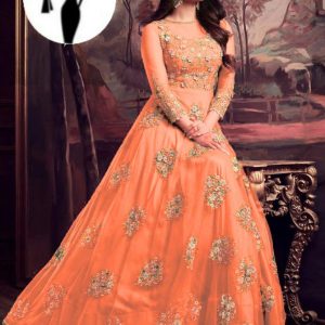 2 pcs women's stitched organza embroidered maxi and trouser