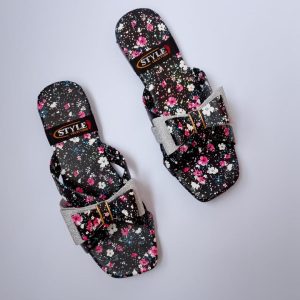 women's synthetic leather semi formal slippers