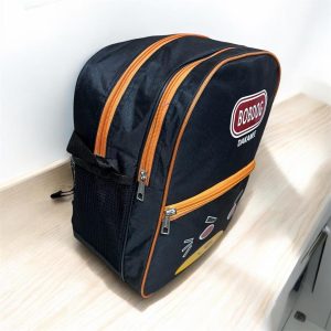 logo printed rubber school bag for girls and boys