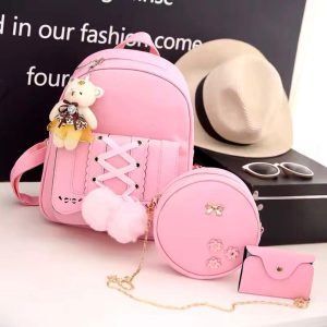 3 pcs nylon backpack set