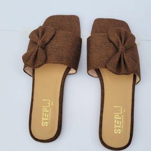 stylish women's brown leather casual flats