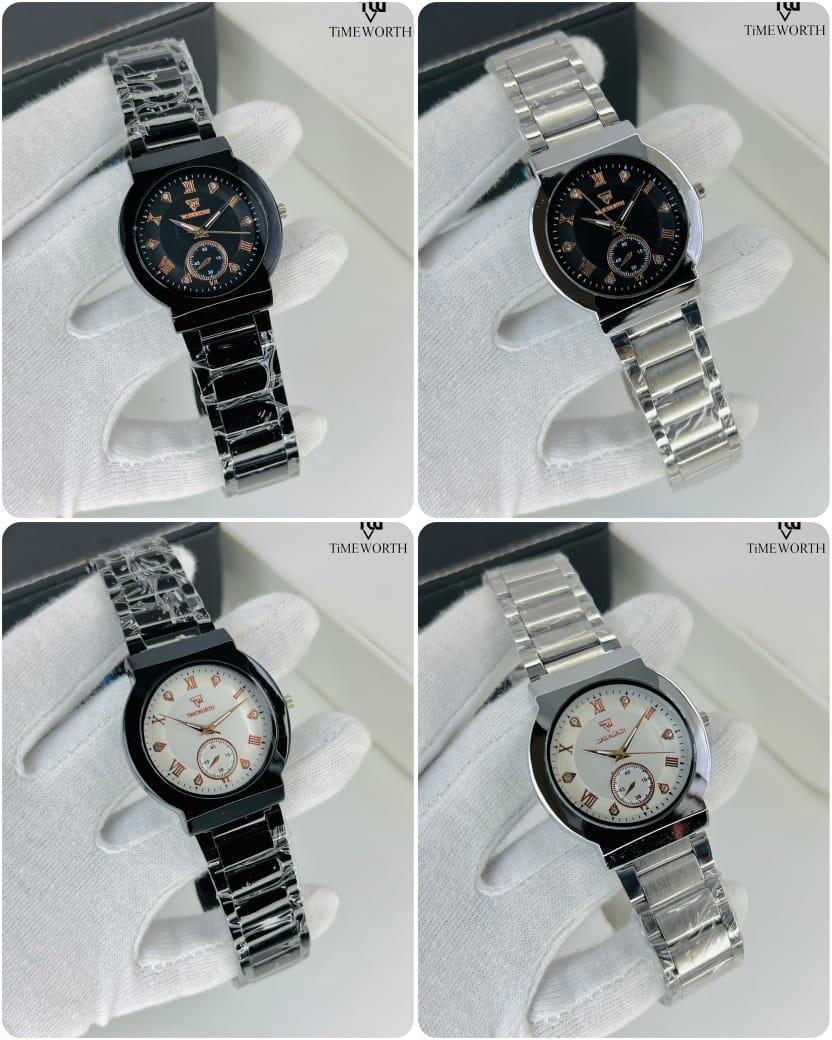 men's quartz chain strap watch 3 pcs water resistant timepieces