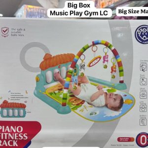 Adjustable Double-Sided Play Gym with Piano Fitness Rack
