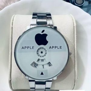 men's chain watch 1 pc in silver & white