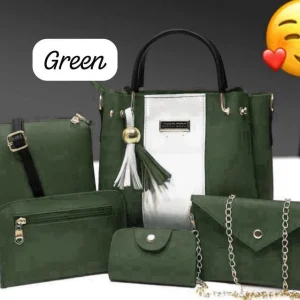 girl's pu leather plain hand bag set
