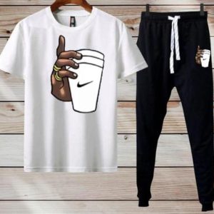 Home 2 Pcs Men's Dri Fit Printed Track Suit