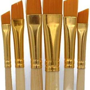 pack of 6 – angular brush set for artists