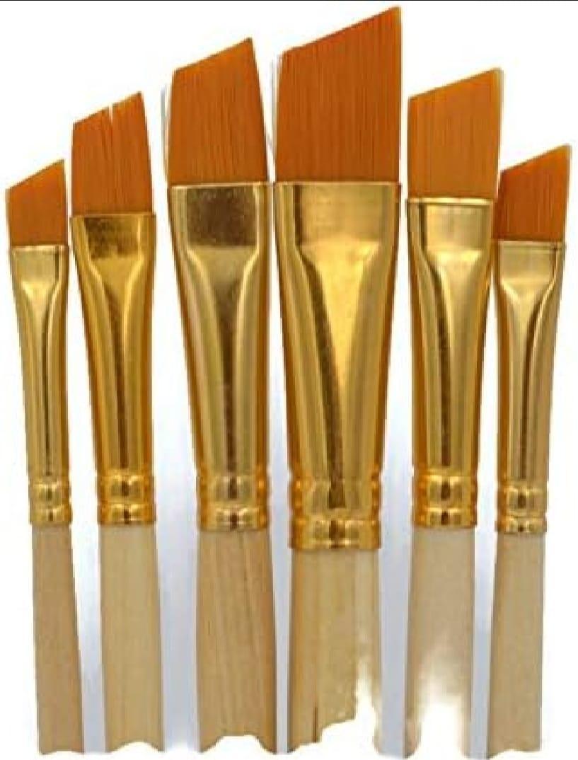 pack of 6 – angular brush set for artists