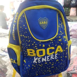 stylish boy's nylon school bag 1 pcs blue printed backpack
