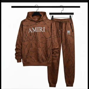 amiri fleece graphic sublimation hoodie track suit