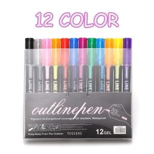 double line art marker pen set