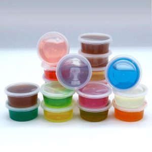 pack of 12 magic crystal soft slime fluffy slime