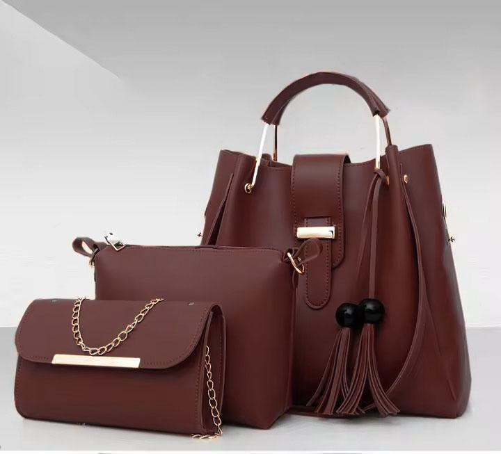 women's pu leather plain hand bag