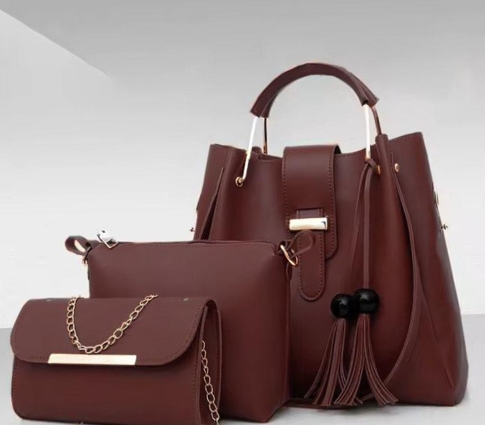 women's pu leather plain hand bag