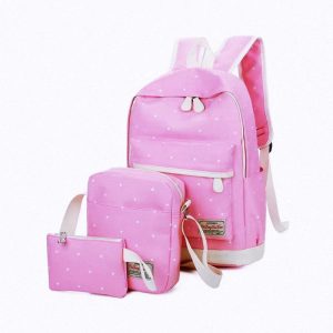 stylish multipurpose 3 pcs backpack set casual printed design